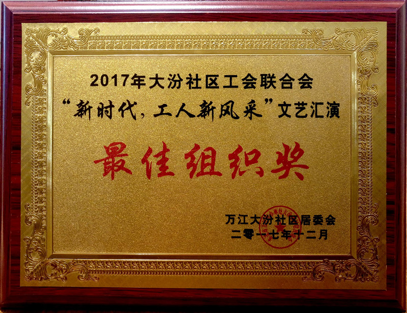 文藝匯演最佳組織獎(jiǎng)
